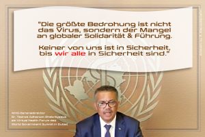 Dr. Tedros Adhanom Ghebreyesus am 22. Juni am Virtual Health Forum des World Government Summit