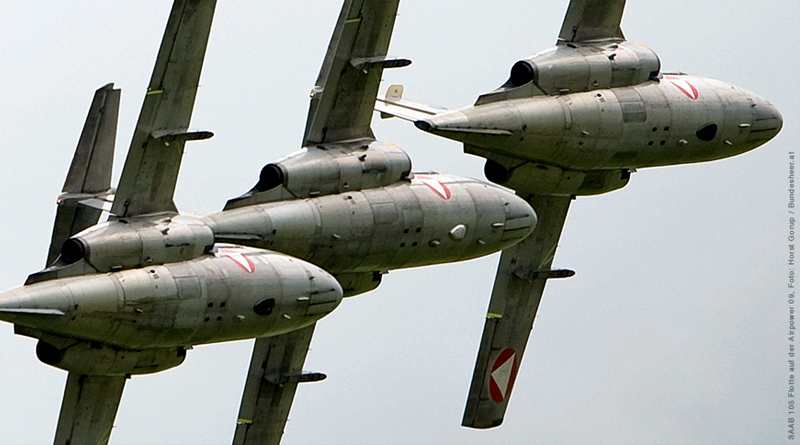SAAB 105 Flotte auf der Airpower 09, Foto: Horst Gorup / Bundesheer.at