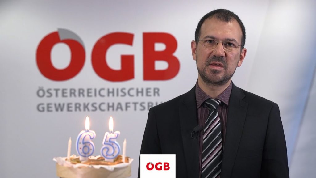 Thomas Roithner bei seiner Rede im ÖGB