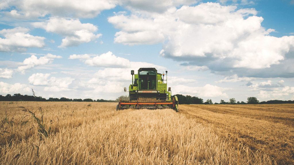 Landwirtschaftliches Gerät auf Acker