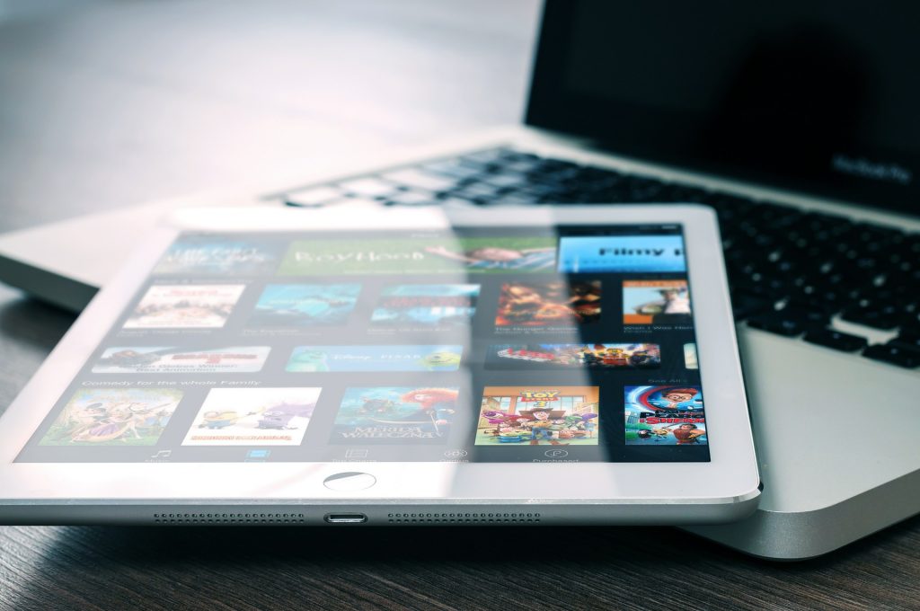 Verschieden Filme auf einem iPad