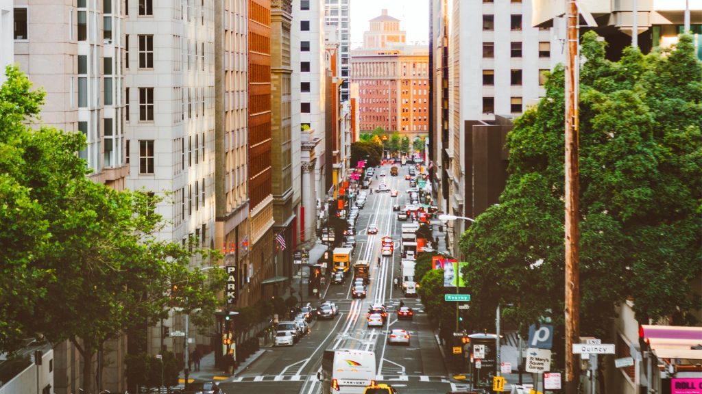 Verkehr in den Straßen von San Francisco
