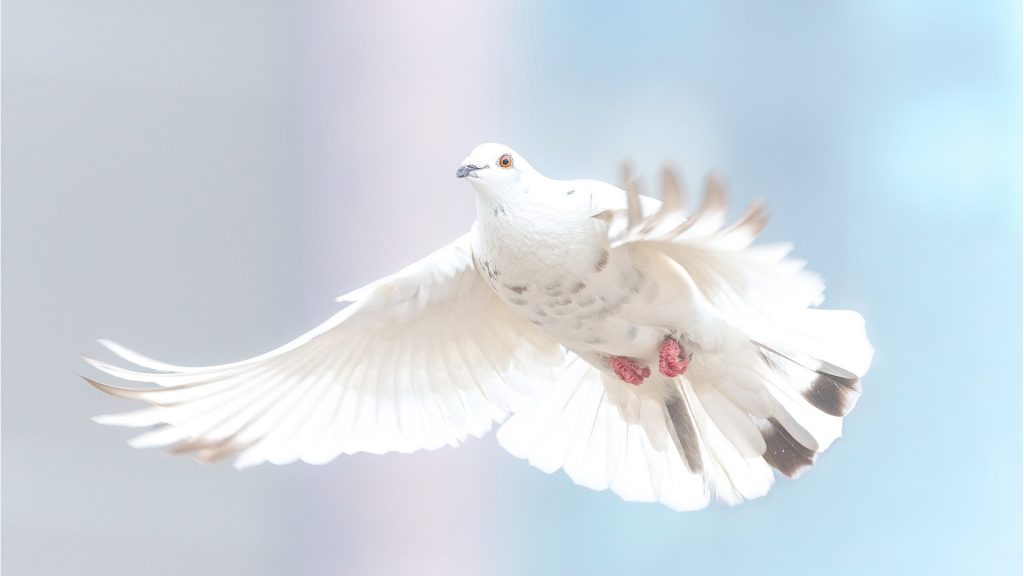 Taube im Flug