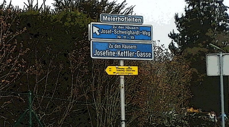 Straßenschild "Josefine-Kettler-Gasse