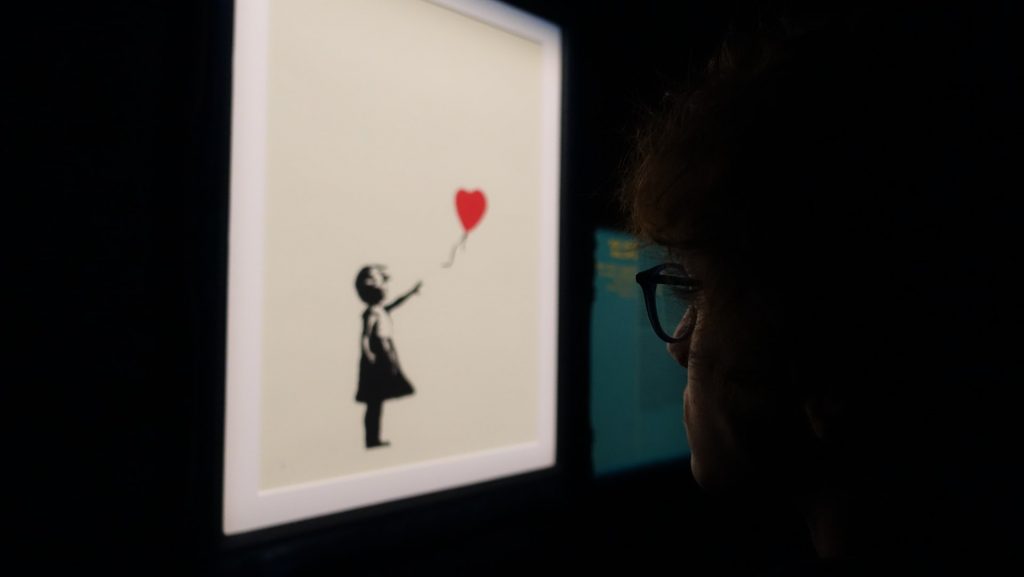 "Mädchen mit Luftballon" - Bild von Banksy
