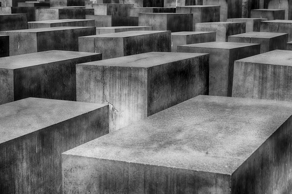 Holocaust-Denkmal in Berlin von oben fotografiert