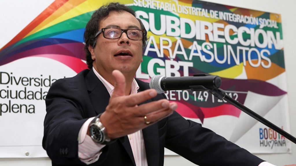 Gustavo Petro bei einer Rede