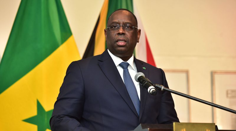 Macky Sall, Präsident des Senegal bei einer Rede im Jahr 2017