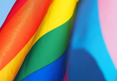 Nahaufnahme einer LGBT-Flagge