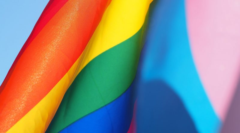 Nahaufnahme einer LGBT-Flagge