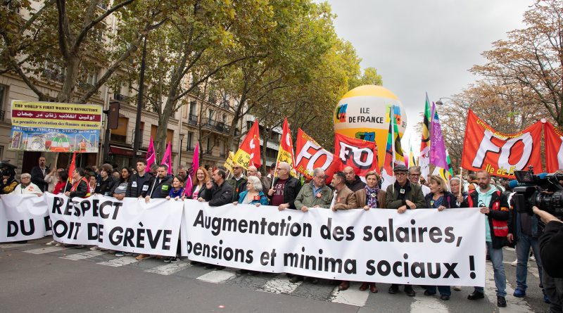 Demonstration in Paris im Oktober 2022