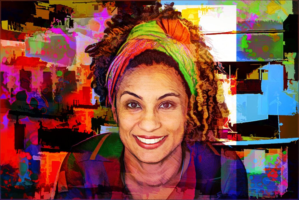 Wandgemälde zum Gedenken an Marielle Franco