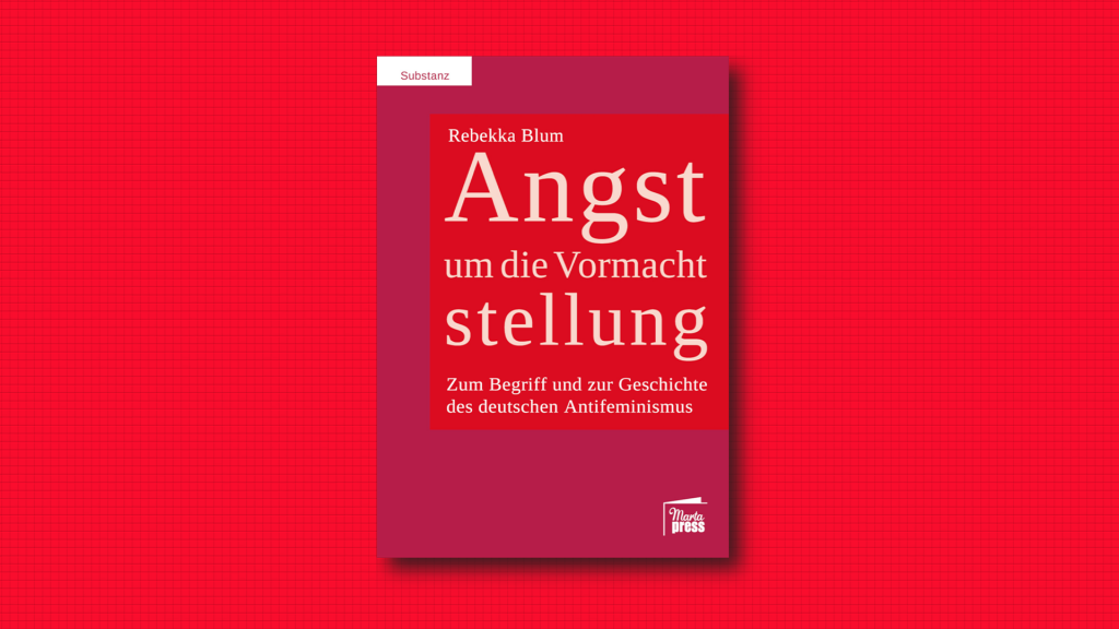 Buchcover vor rotem Hintergrund