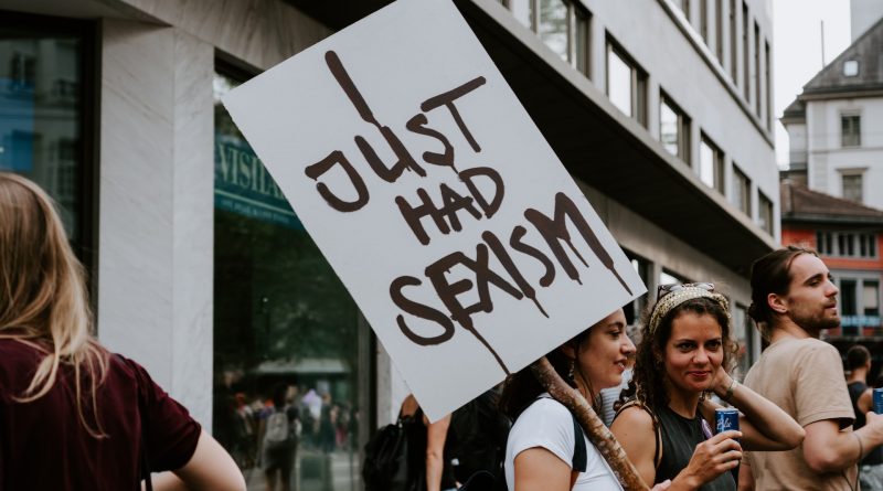 Frau mit Demo-Schild: "I just had Sexism"