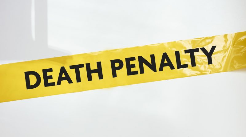 Gelbes Band mit Aufschrift "Death Penalty"