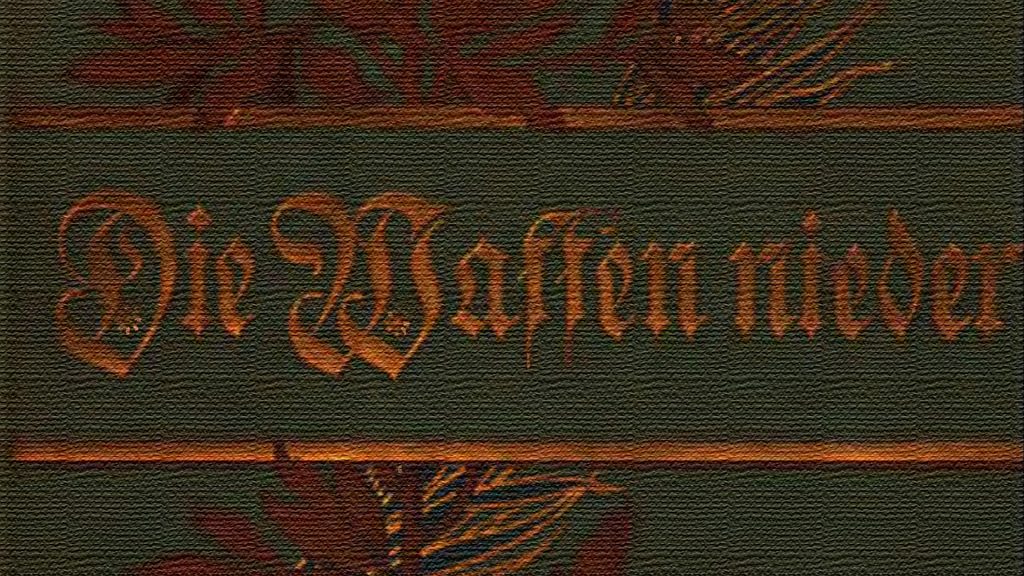 Ausschnitt Buchcover mit Aufschrift "Die Waffen nieder"