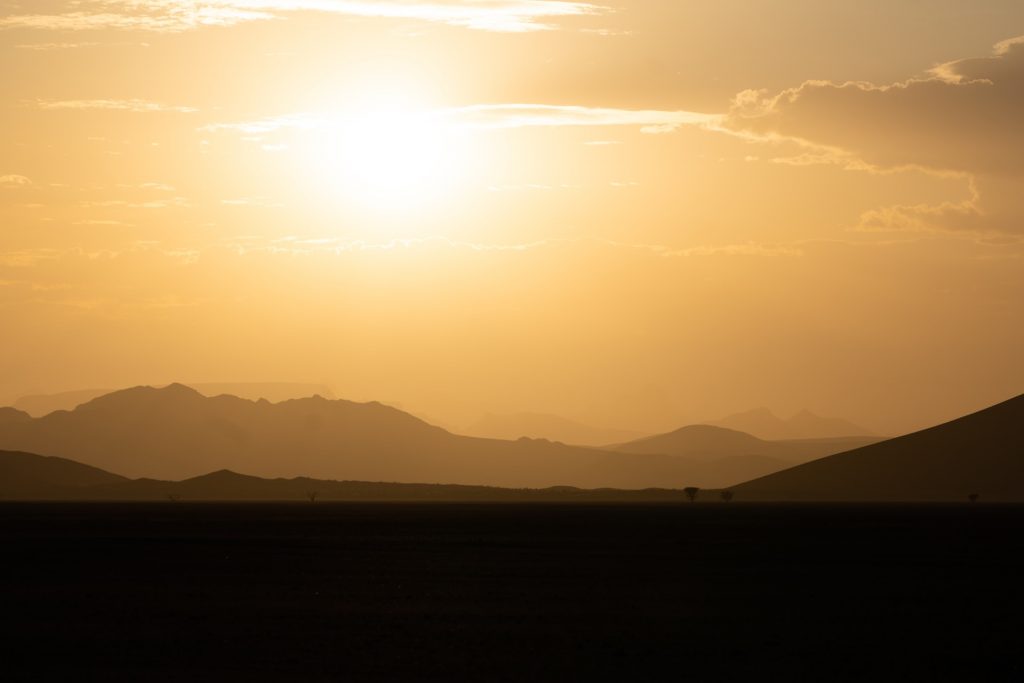Hitze, Sonnenuntergang
