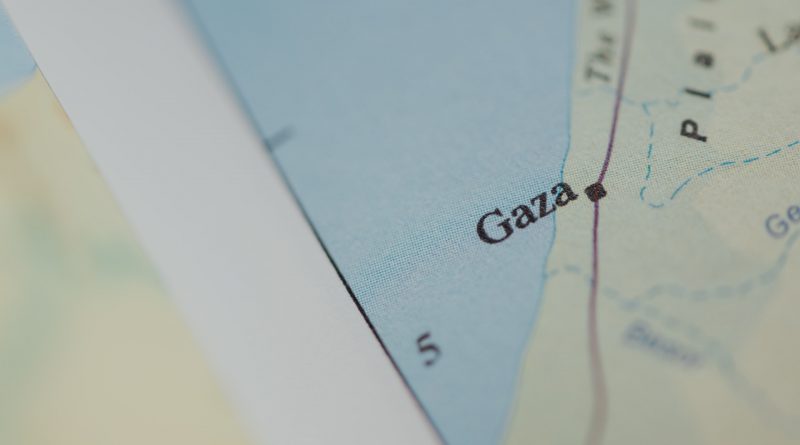 Gaza auf einer Karte