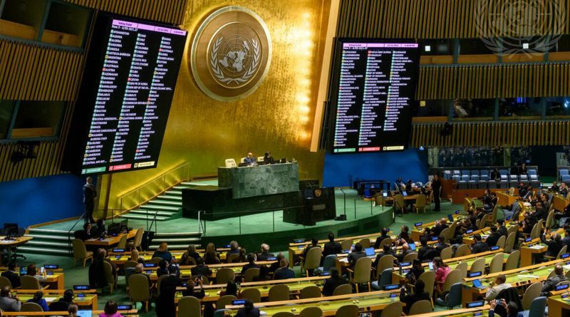 Abstimmung bei der UNO-Generalversammlung in New York City
