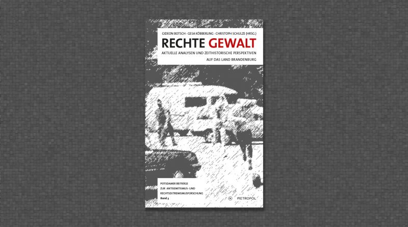 Buchcover von "Rechte Gewalt" vor grauem Hintergrund
