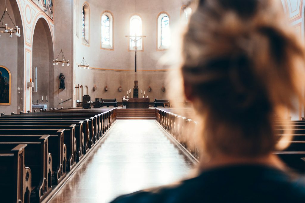 Eine Kirche in Deutschland von innen.