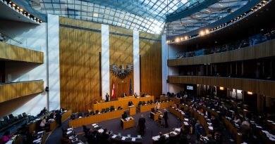 Blick in den Plenarsaal des österreichischen Parlaments