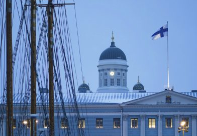 Flagge Finnlands in Helsinki