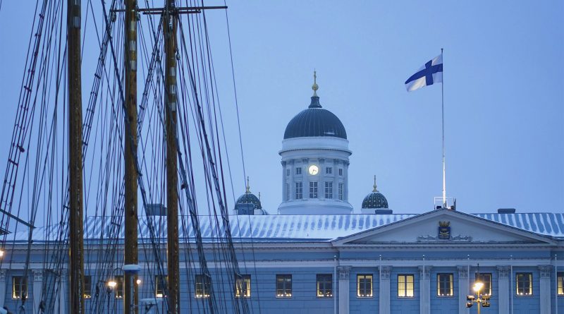 Flagge Finnlands in Helsinki
