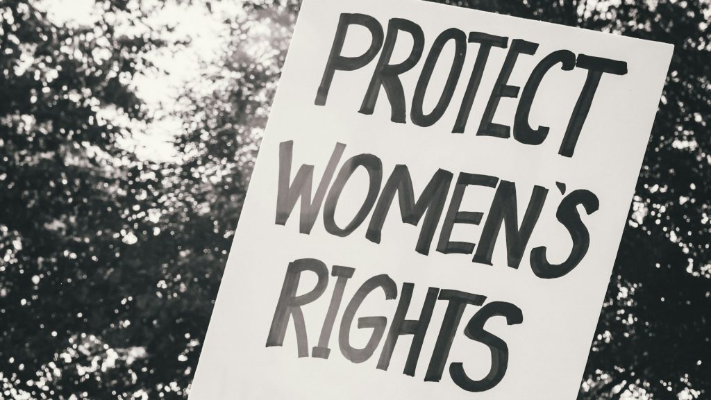 Demo-Schild: Protect Womens Rights
