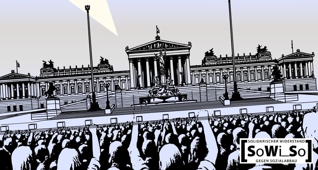 Demonstration gegen das nächste Budget des sozialen Kahlschlags