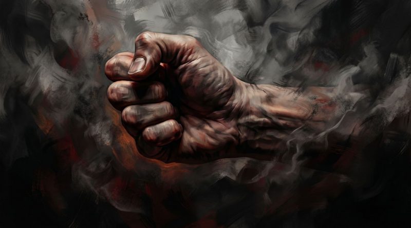 Eine grimmige Schrift, abgezählt an den fünf Fingern meiner Hand